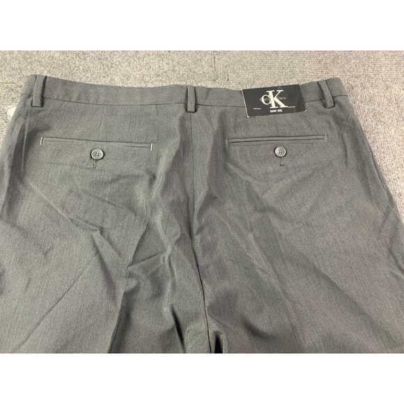 CALVIN KLEIN Mens Flat Front Regular Straight Dress Pants Size 36x30 Gray NWT - Picture 5 of 8